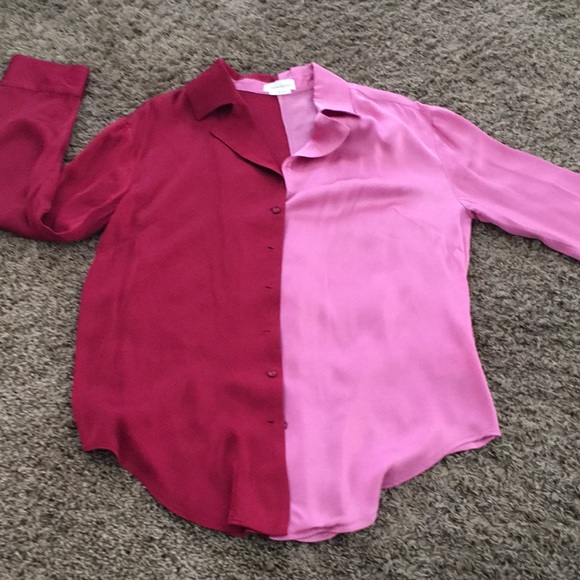 LOVERS & FRIENDS COLOR BLOCK BUTTON FRONT SHIRT SIZE SMALL - Picture 3 of 11